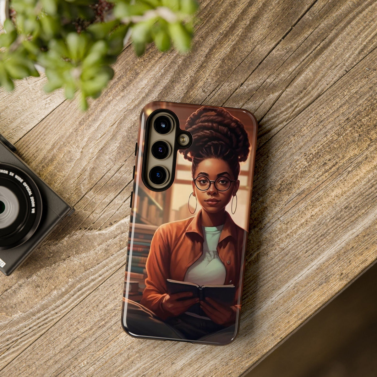 Samsung Galaxy S24 Samsung Galaxy S24 Plus Samsung Galaxy S24 Ultra  Tough Cases African American Reader Woman Girl Book Dragon Power Reader
