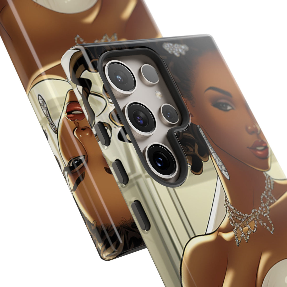 Samsung Galaxy S24 Samsung Galaxy S24 Plus Samsung Galaxy S24 Ultra Tough Case African American Bride Black bride wedding Dress Wedding Gown