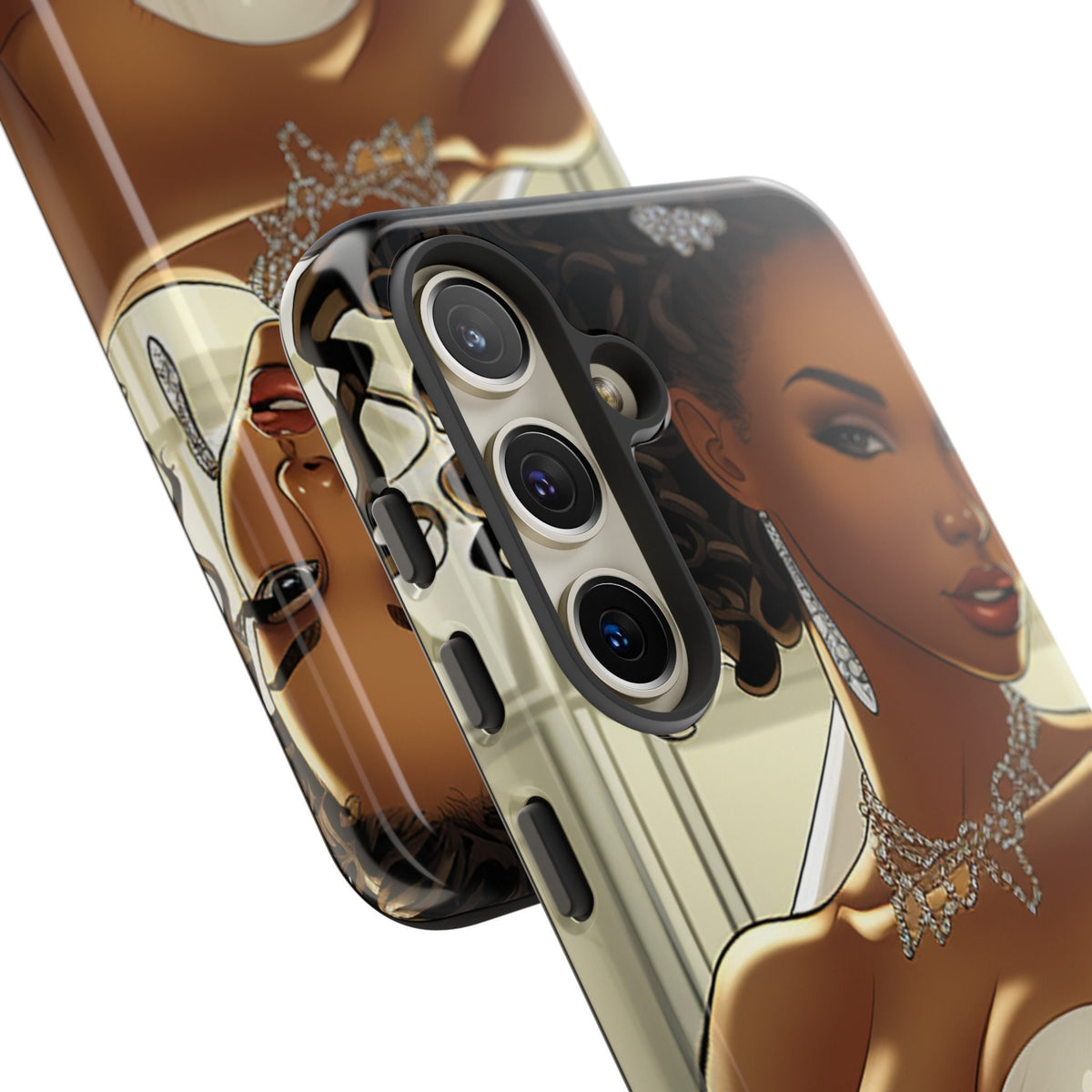 Samsung Galaxy S24 Samsung Galaxy S24 Plus Samsung Galaxy S24 Ultra Tough Case African American Bride Black bride wedding Dress Wedding Gown