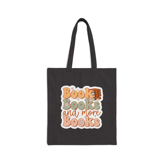 Books, Book, and More Books Power Reader Book Dragon Gift Cotton Canvas Tote Bag