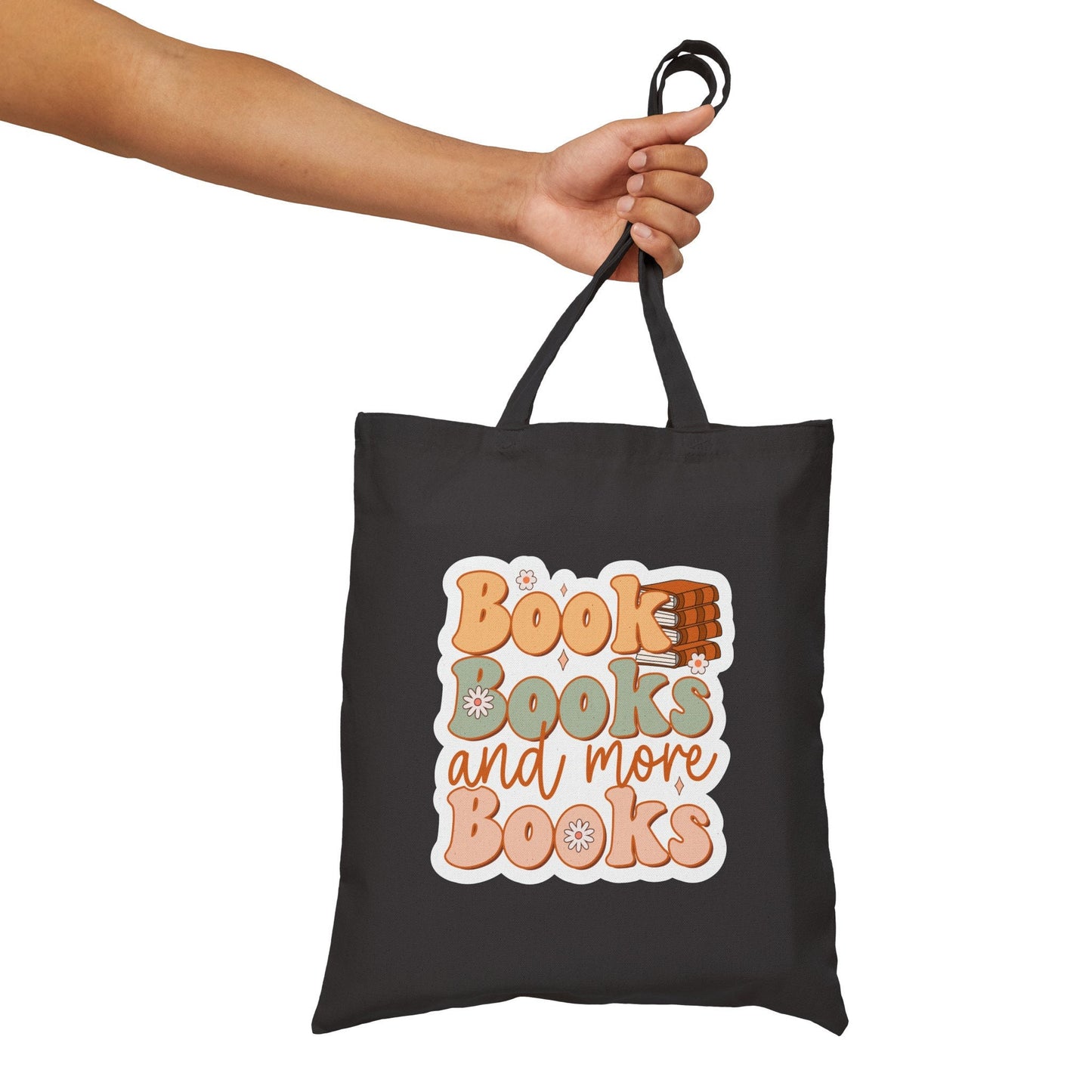 Books, Book, and More Books Power Reader Book Dragon Gift Cotton Canvas Tote Bag