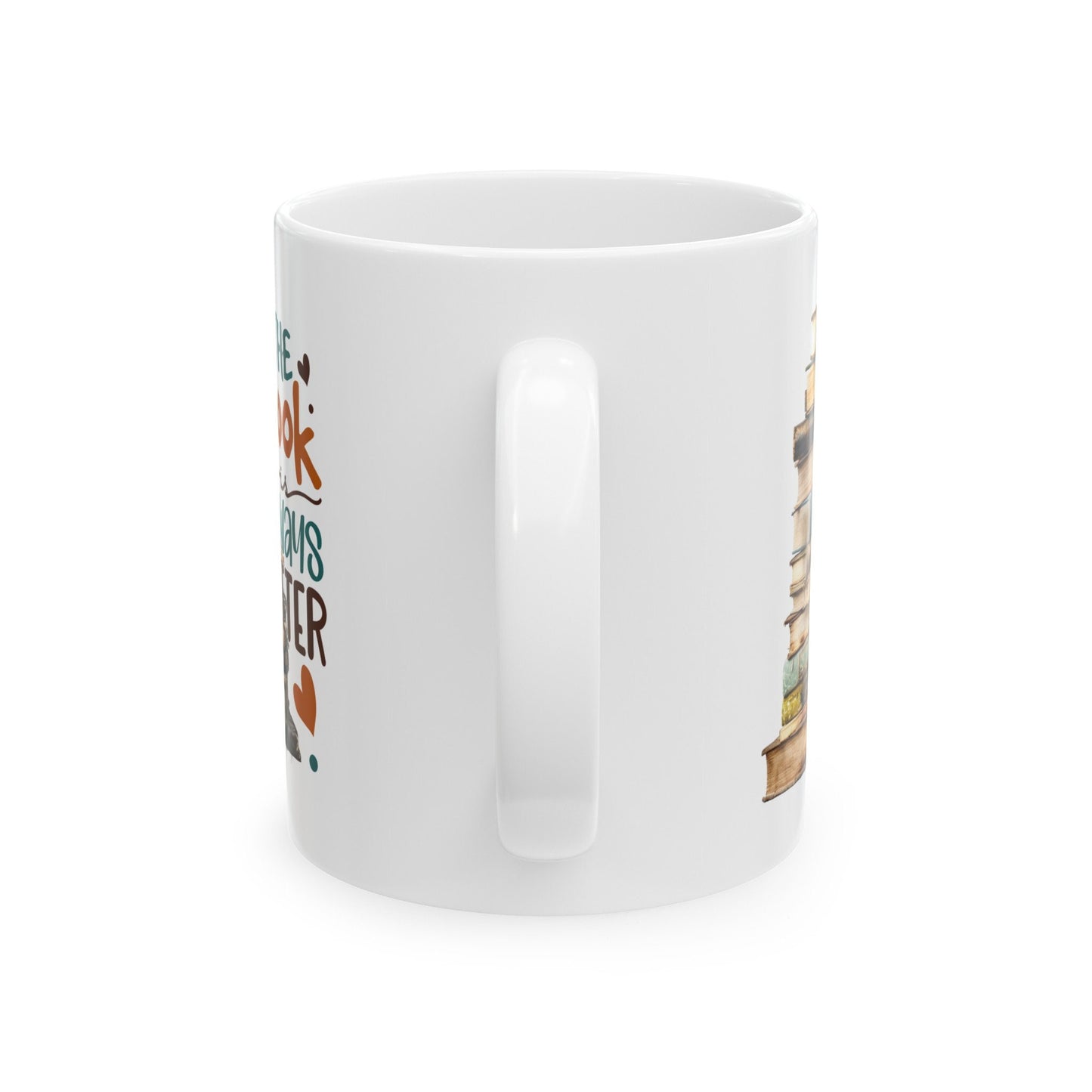 Book is Always Better Gift for Mom Power Reader Book Dragon Gift Ceramic Mug, 11oz