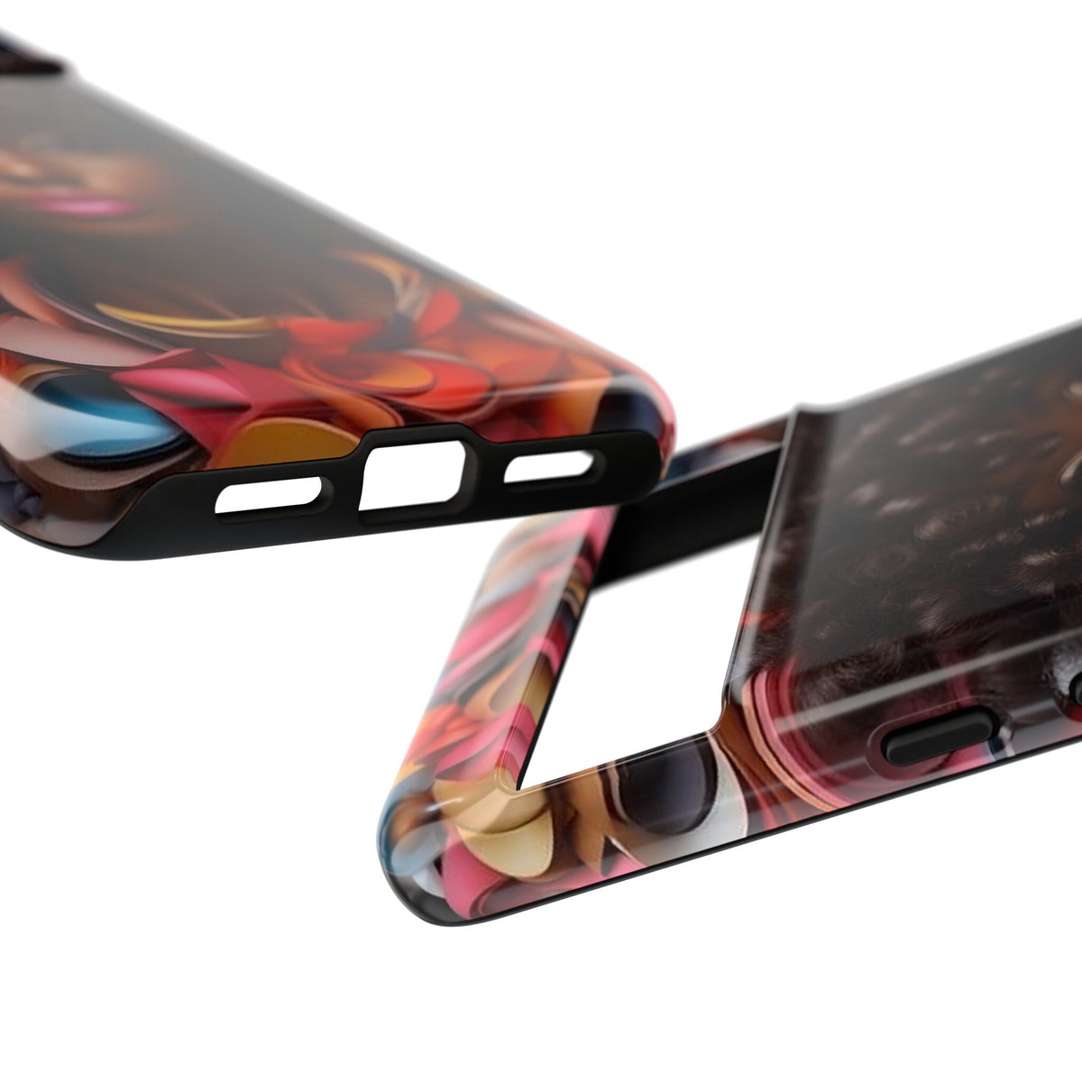 Google Pixel 8 Google Pixel 8 Pro Tough Cases African American Woman Black Women in Flowers Red Yellow Orange