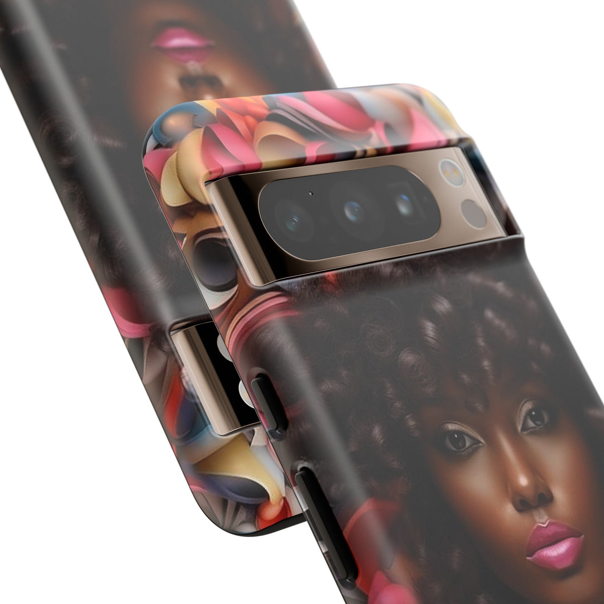 Google Pixel 8 Google Pixel 8 Pro Tough Cases African American Woman Black Women in Flowers Red Yellow Orange