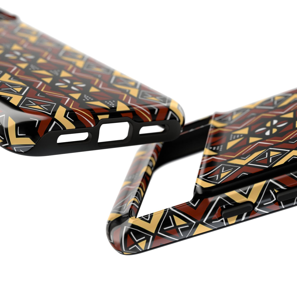 Google Pixel 8 Google Pixel 8 Pro Tough Cases Brown Black Yellow African Design Pattern