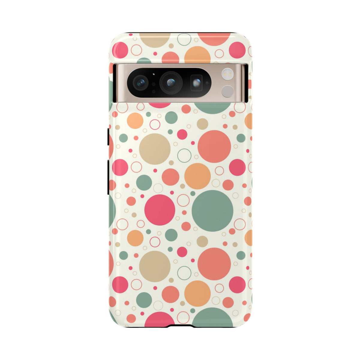 Google Pixel 8 Google Pixel 8 Pro Tough Cases Bubbles Coral Green Yellow Circles Round Colors