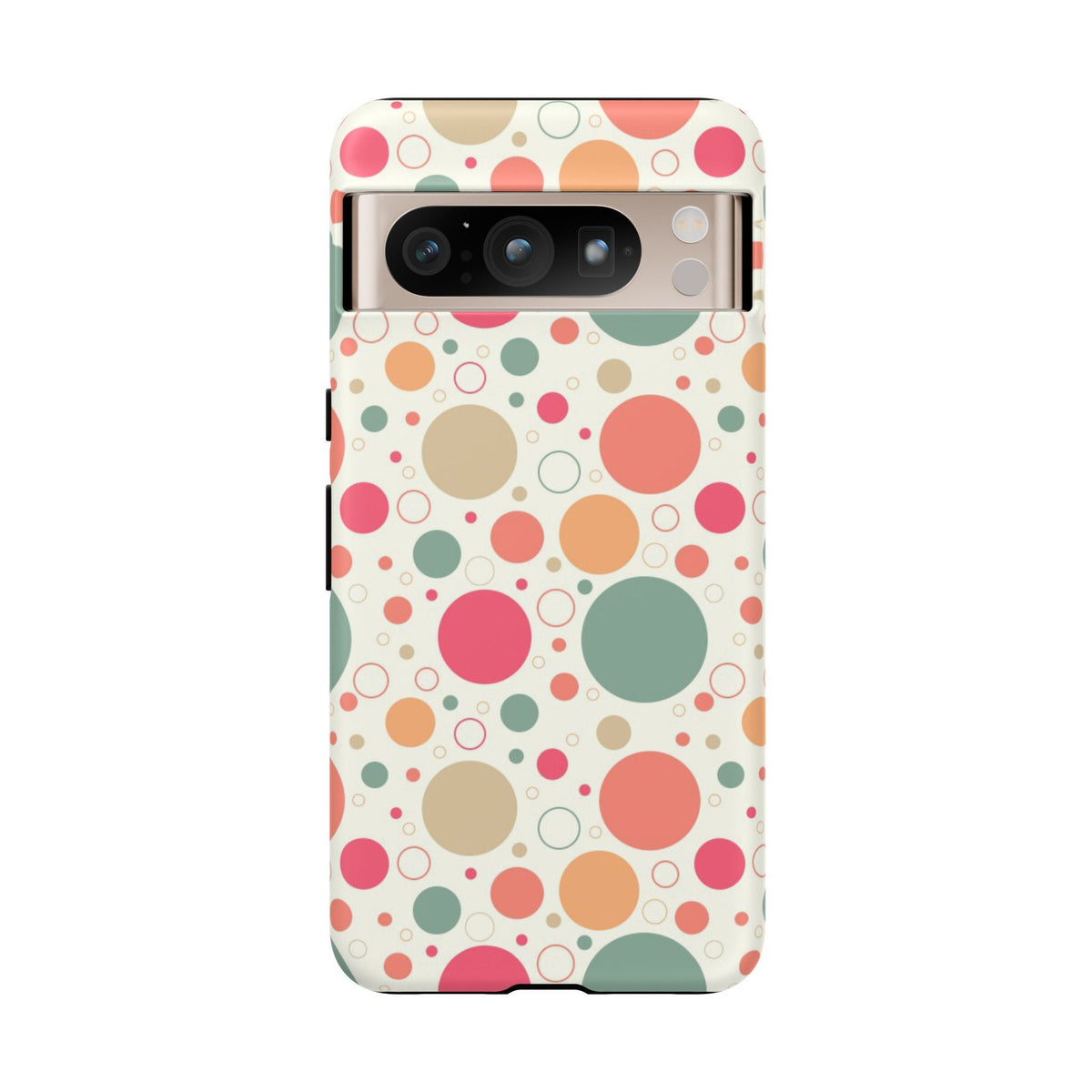 Google Pixel 8 Google Pixel 8 Pro Tough Cases Bubbles Coral Green Yellow Circles Round Colors