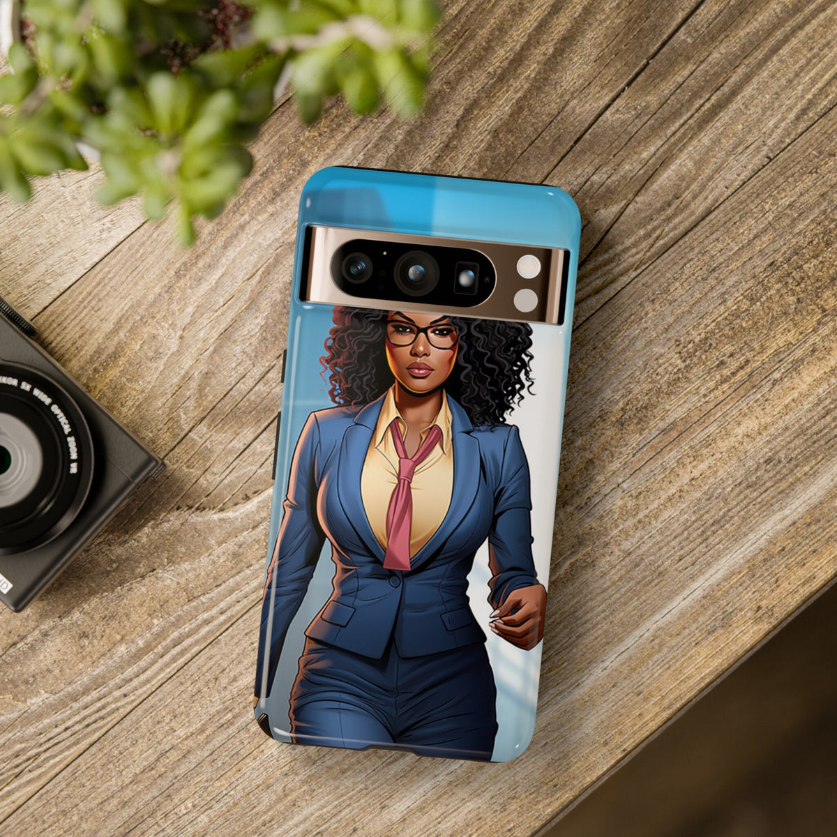 Google Pixel 8 Google Pixel 8 Pro Tough Cases African American Woman Business Woman Entrepreneur Superhero