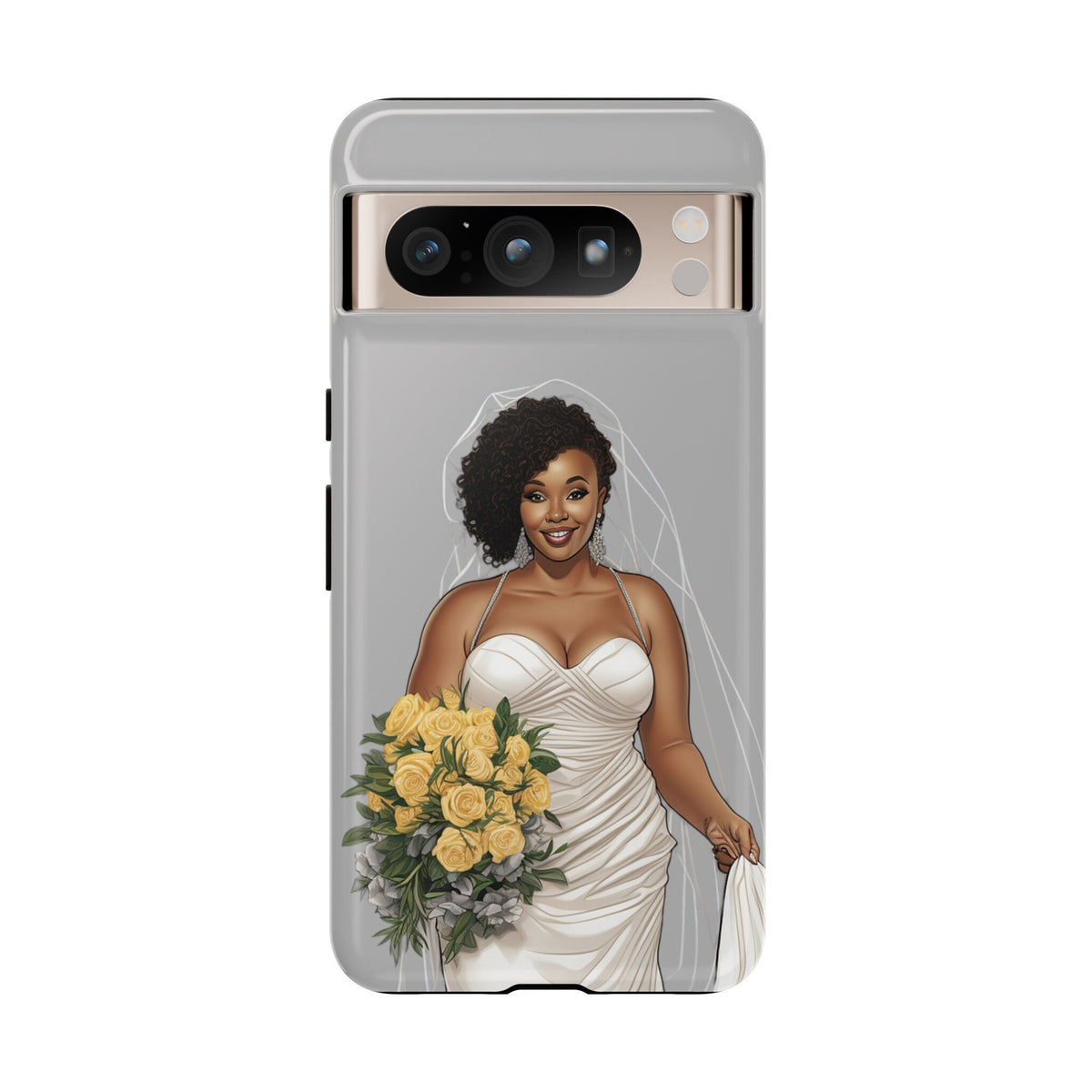 Google Pixel 8 Google Pixel 8 Pro Tough Cases African American Bride Black bride wedding Dress Wedding Gown