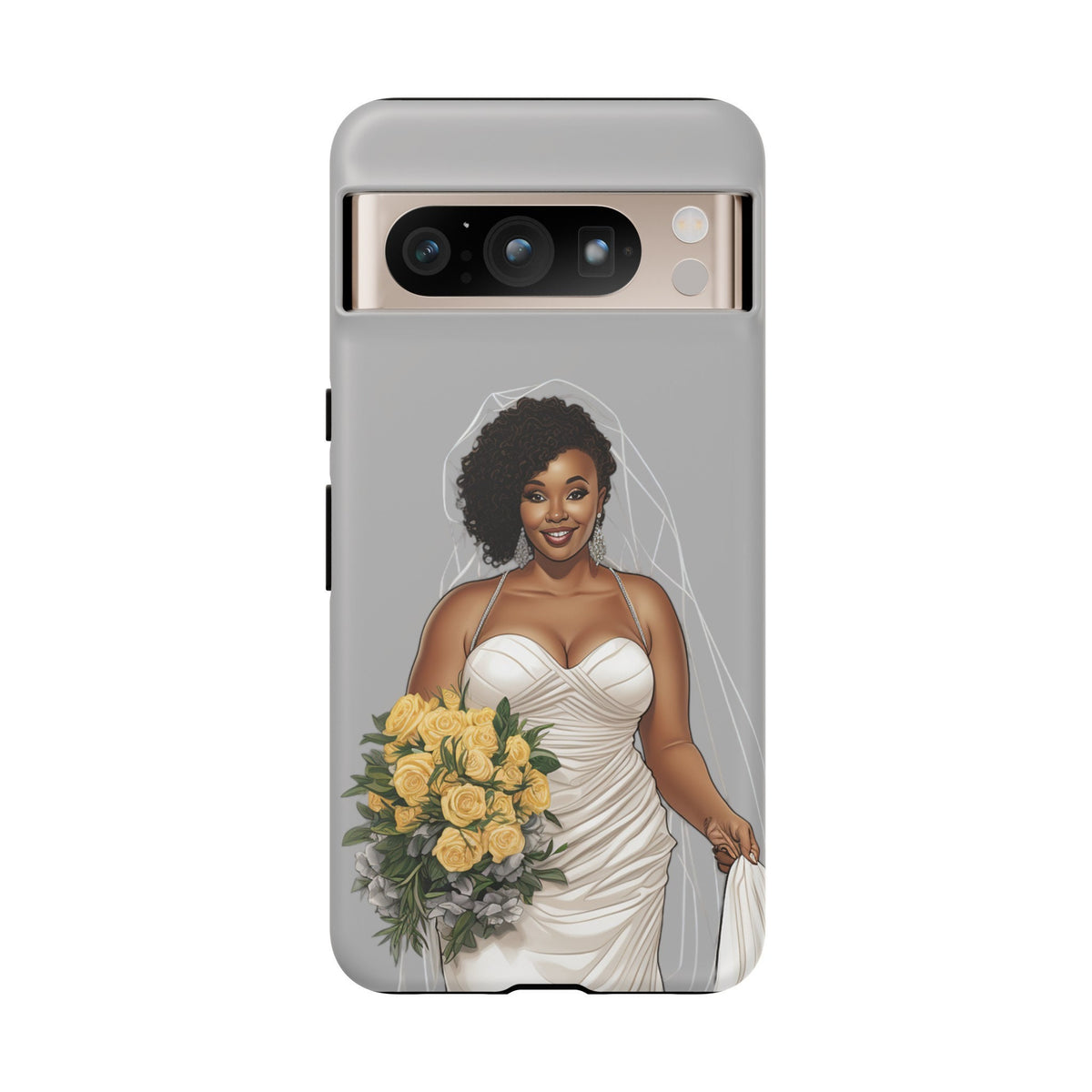 Google Pixel 8 Google Pixel 8 Pro Tough Cases African American Bride Black bride wedding Dress Wedding Gown