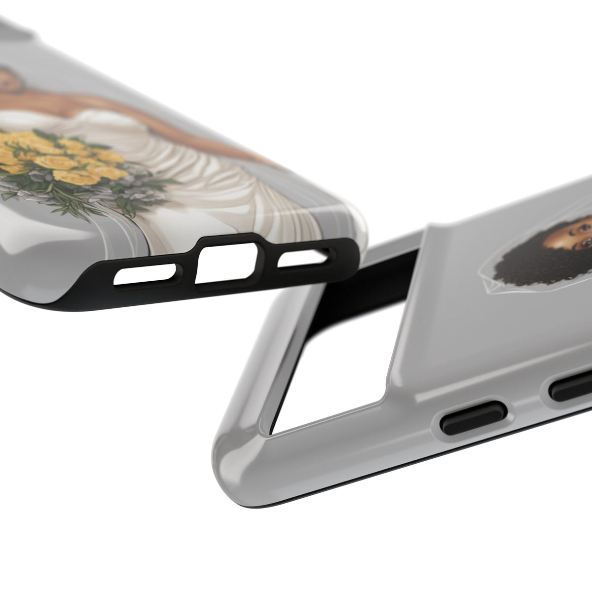 Google Pixel 8 Google Pixel 8 Pro Tough Cases African American Bride Black bride wedding Dress Wedding Gown