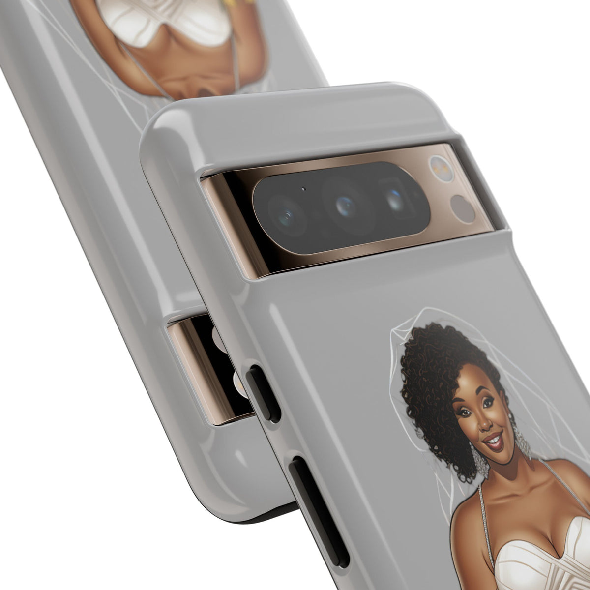 Google Pixel 8 Google Pixel 8 Pro Tough Cases African American Bride Black bride wedding Dress Wedding Gown