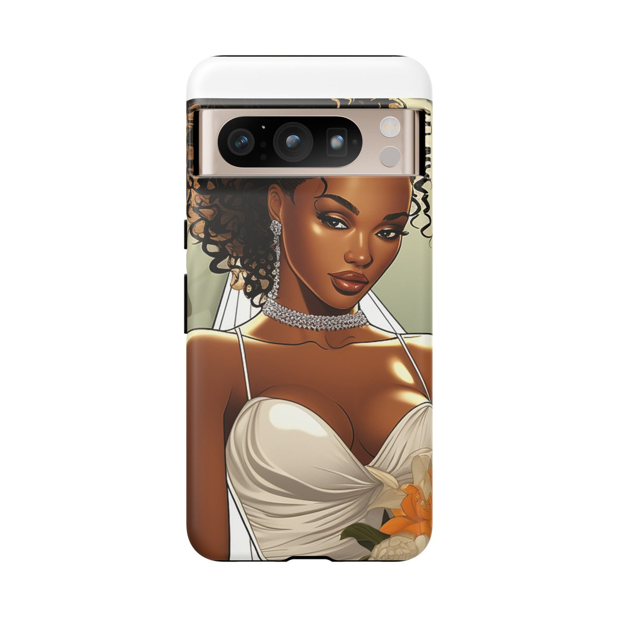 Google Pixel 8 Pro Google Pixel 8 Tough Cases African American Bride Black bride wedding Dress Wedding Gown
