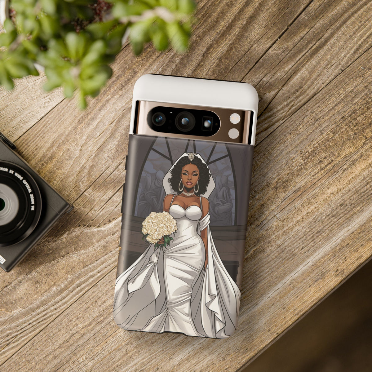 Google Pixel 8 Pro Google Pixel 8 Tough Cases African American Bride Black bride wedding Dress Wedding Gown