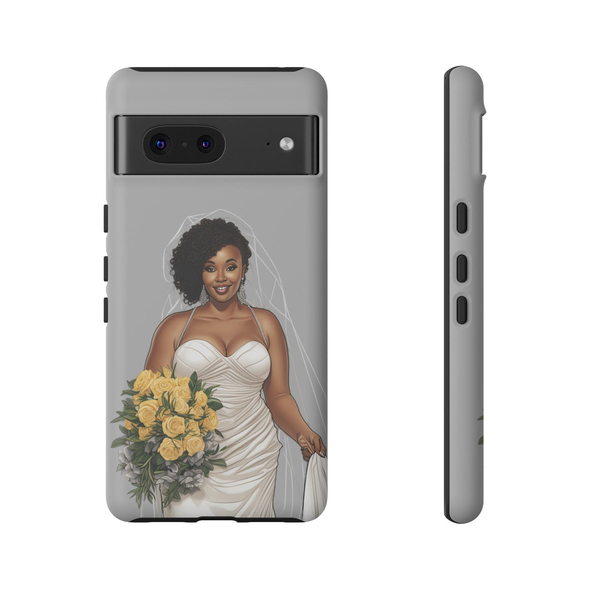 Google Pixel 7 Tough Cases African American Bride Black bride wedding Dress Wedding Gown