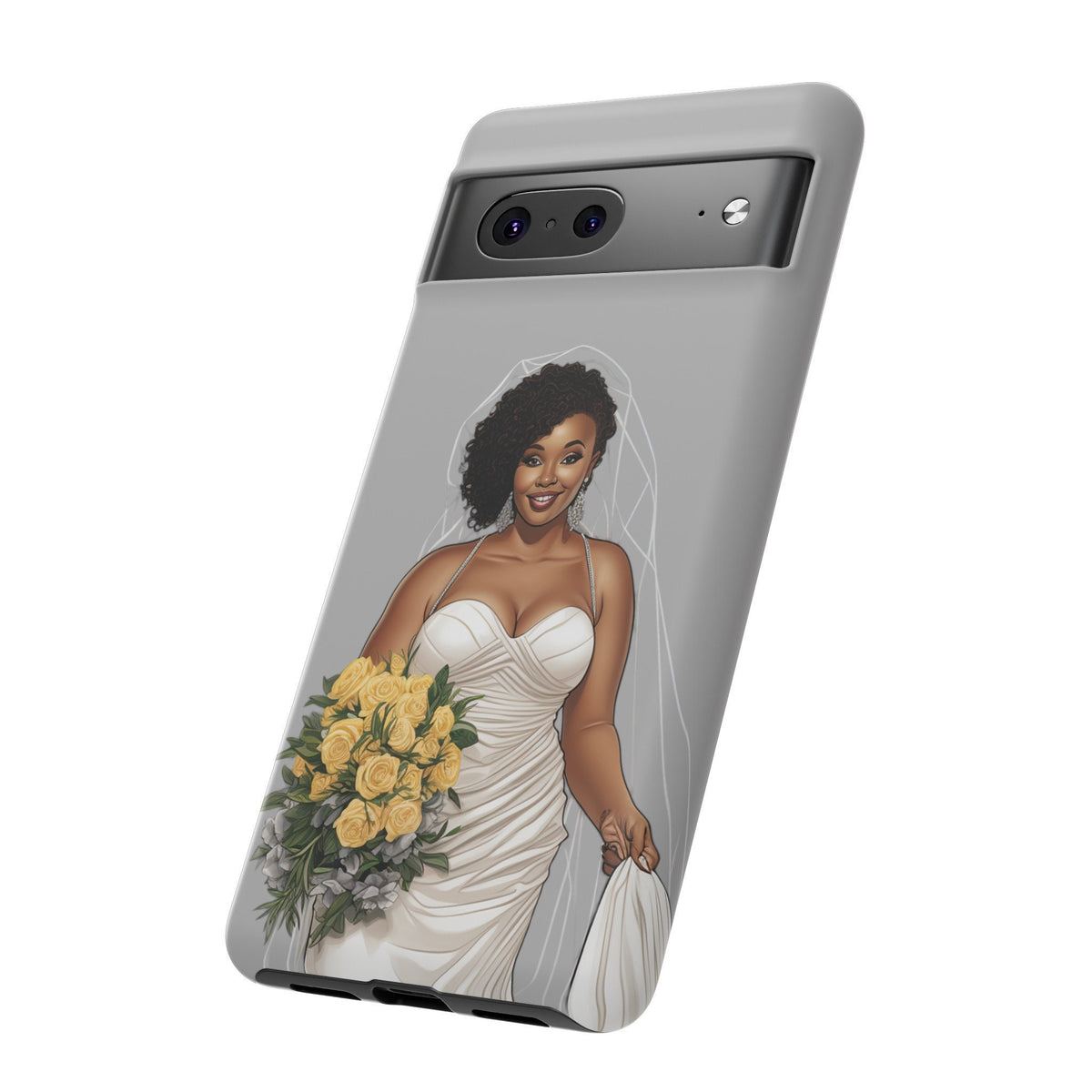 Google Pixel 7 Tough Cases African American Bride Black bride wedding Dress Wedding Gown
