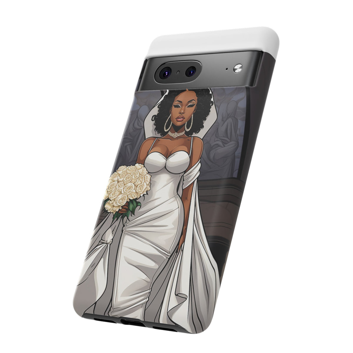 Google Pixel 7 Tough Cases African American Bride Black bride wedding Dress Wedding Gown