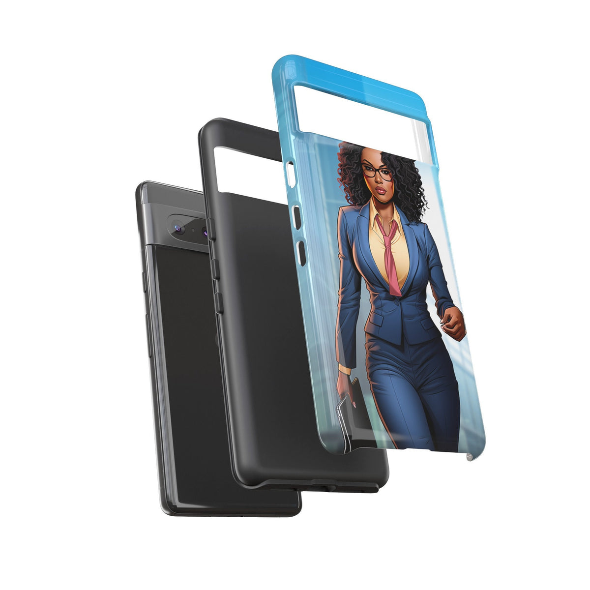 Google Pixel 7 Tough Cases African American Woman Business Woman Entrepreneur Superhero