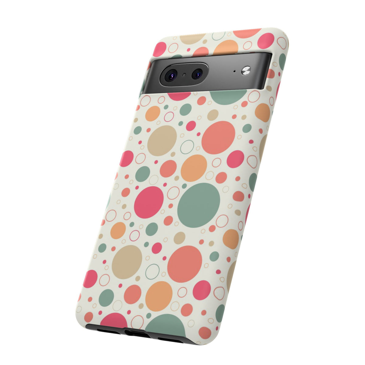 Google Pixel 7 Tough Cases Bubbles Coral Green Yellow Circles Round Colors
