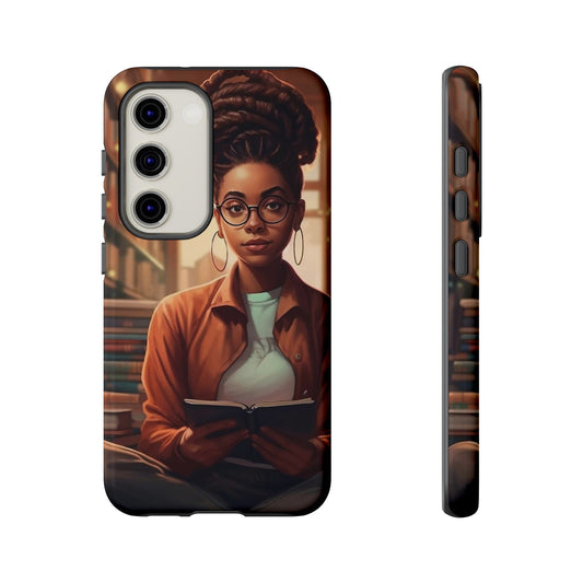 Samsung Galaxy S23 Samsung Galaxy S23 Plus Samsung Galaxy S23 Ultra Tough Cases African American Reader Woman Girl Book Dragon Power Reader
