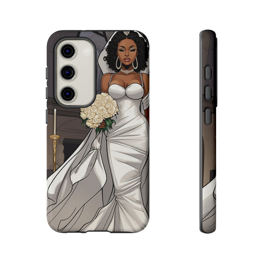 Samsung Galaxy S23 Samsung Galaxy S23 Plus Samsung Galaxy S23 Ultra Tough Case African American Bride Black bride wedding Dress Wedding Gown