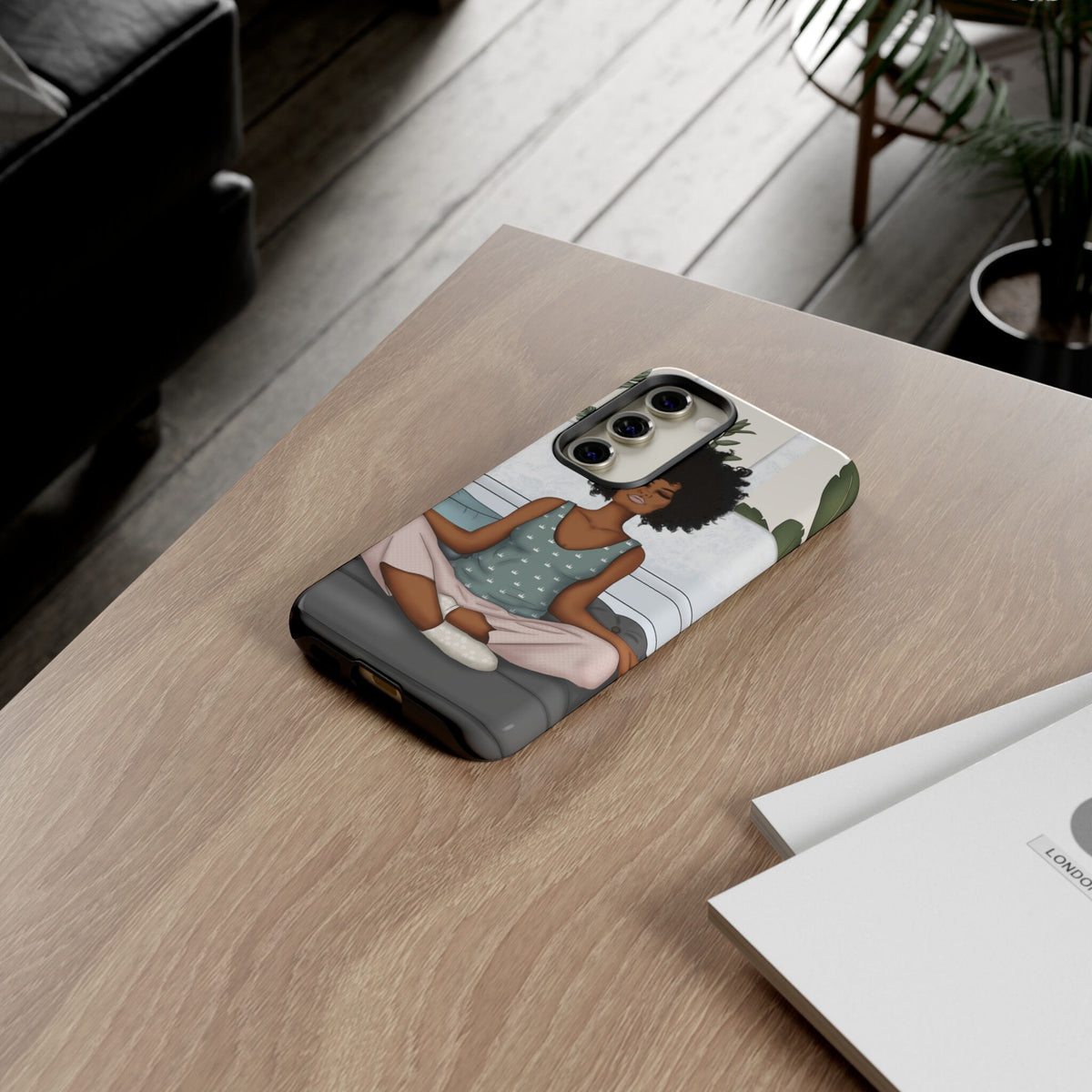 Samsung Galaxy S23 Samsung Galaxy S23 Plus Samsung Galaxy S23 Ultra Tough Cases African American Woman Black Woman Yoga Namaste Peace Joy