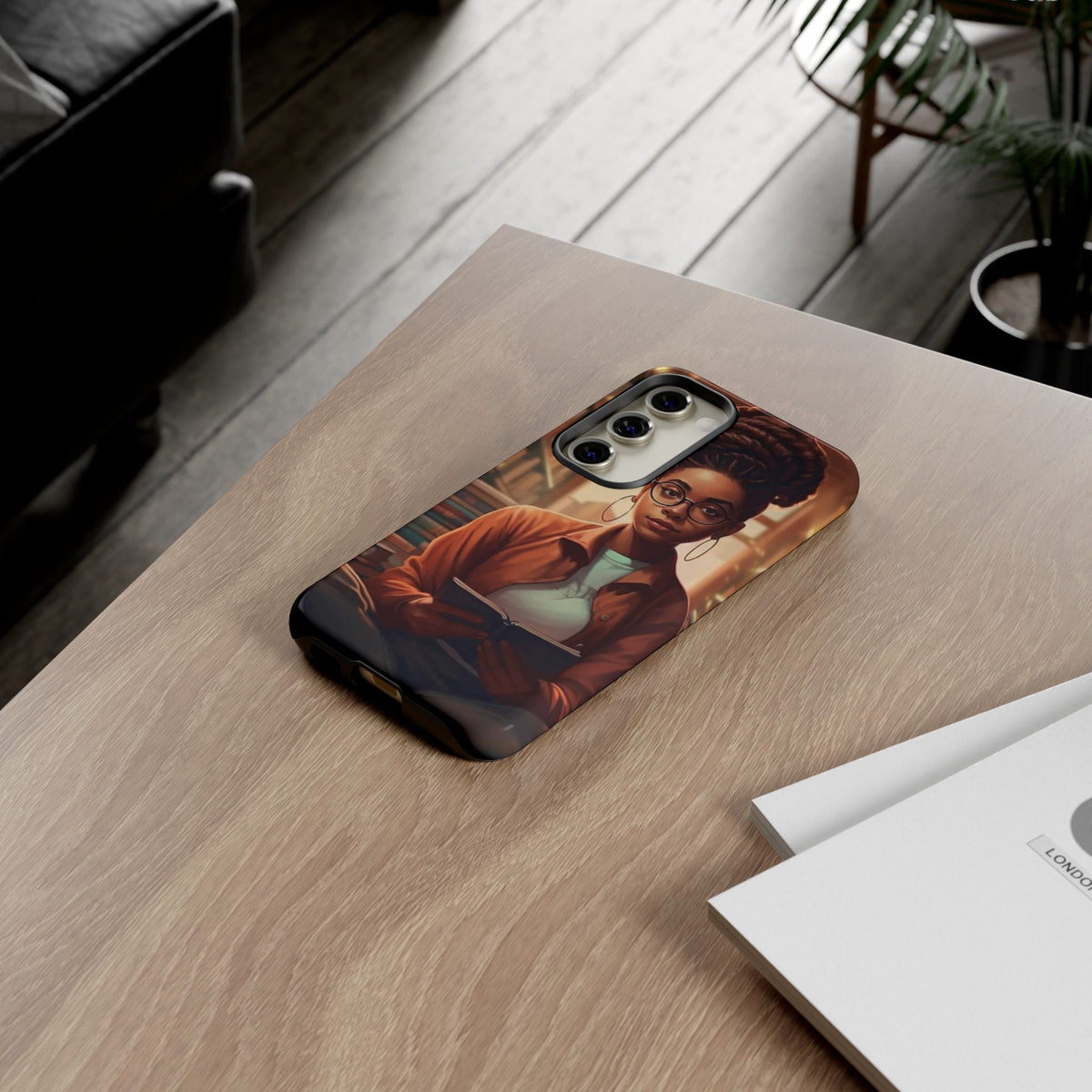 Samsung Galaxy S23 Samsung Galaxy S23 Plus Samsung Galaxy S23 Ultra Tough Cases African American Reader Woman Girl Book Dragon Power Reader