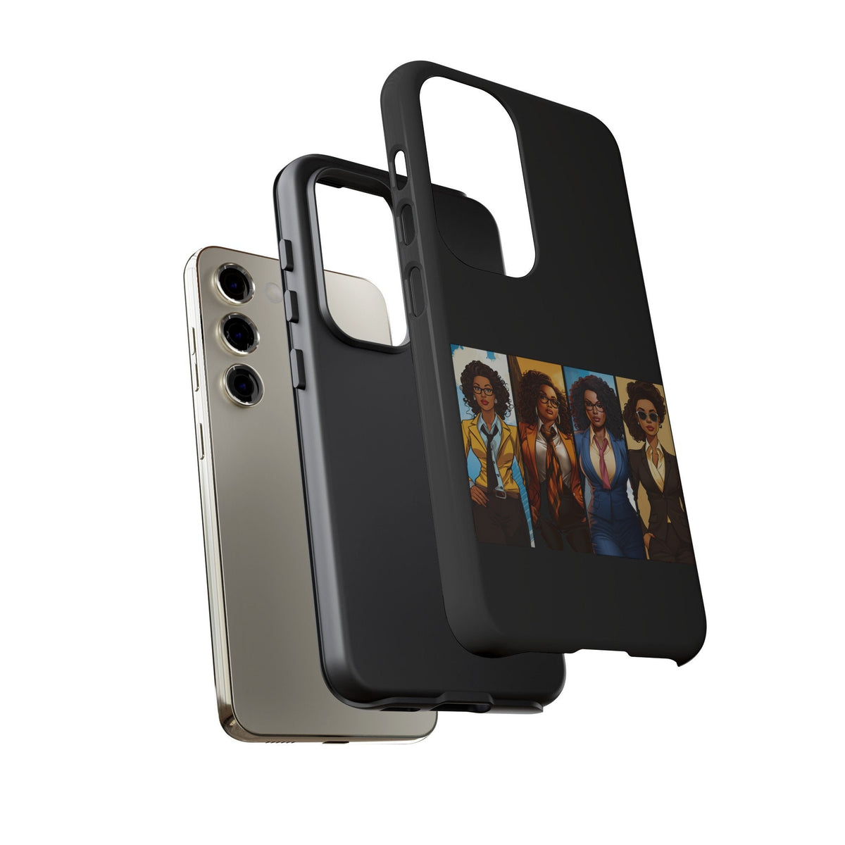 Samsung Galaxy S23 Samsung Galaxy S23 Plus Samsung Galaxy S23 Ultra Tough Cases African American Black Women Superheroes Strong Black Women