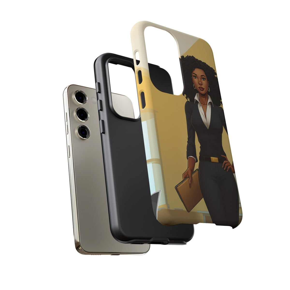 Samsung Galaxy S23 Samsung Galaxy S23 Plus Samsung Galaxy S23 Ultra Tough Cases African American Woman Business Woman Entrepreneur