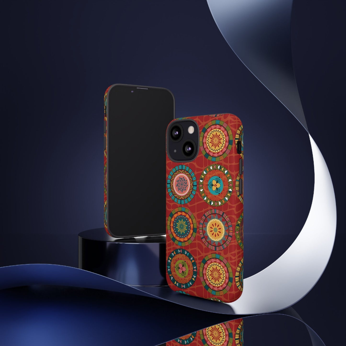 iPhone 13,  iPhone 13 Pro, iPhone 13 Mini, iPhone 13 Pro Max  Tough Cases Blue Coral Green Yellow Circles Round Colors
