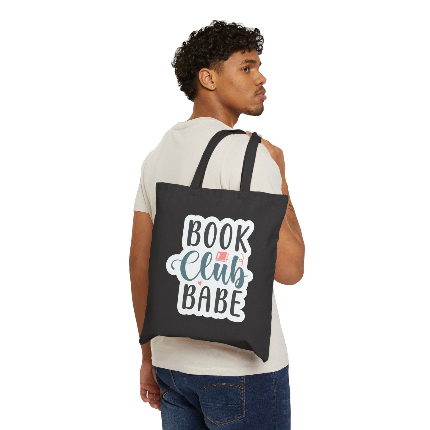 Book Club Babe Book Bag Power reader gift for her Library book bag power reader Cotton Canvas Tote Bag