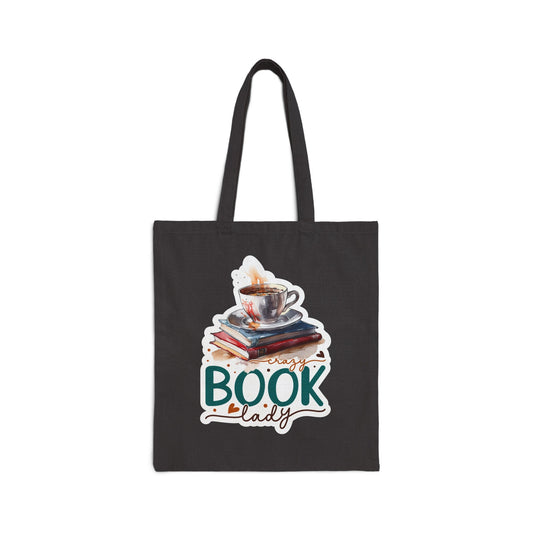 Book Lady Library Book Lover Gift for Book Nerd Power Reader Book bag Cotton Canvas Tote Bag