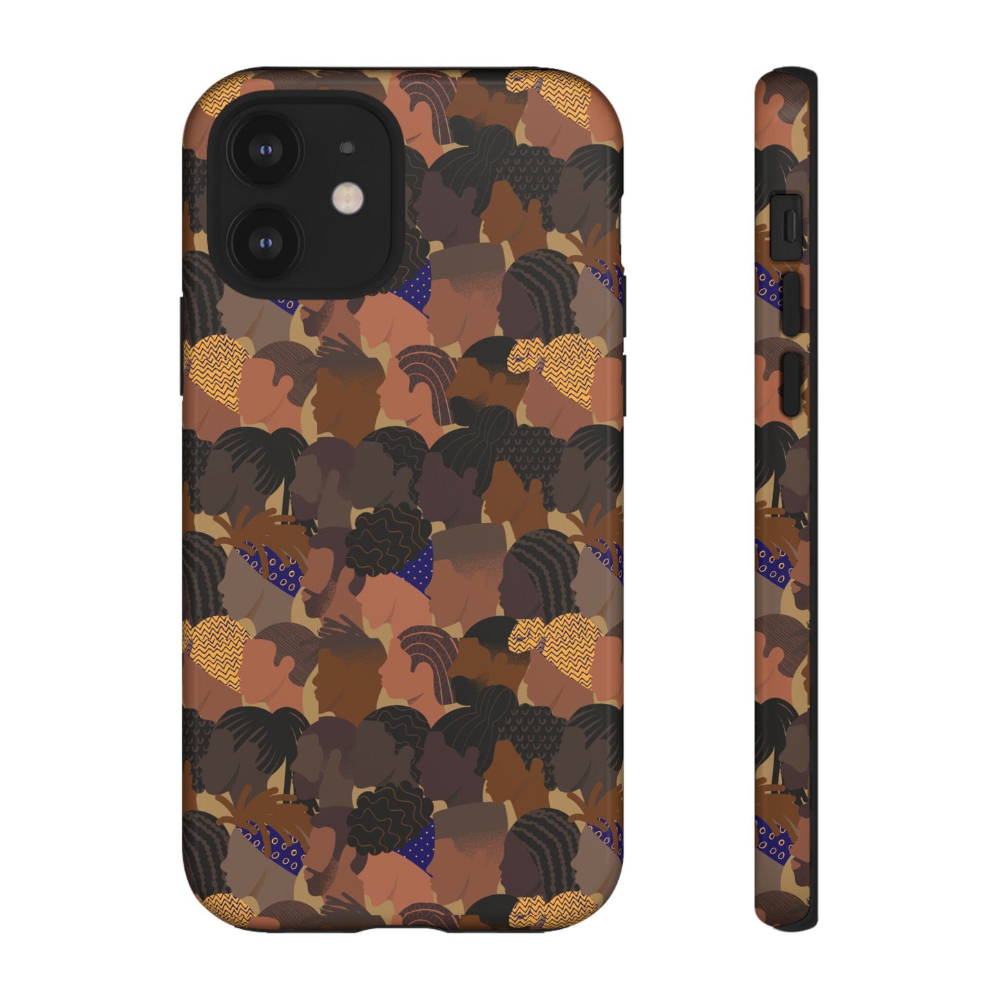 iPhone 12, iPhone 12 Pro, iPhone 12 Mini, iPhone 12 Pro Max Tough Cases African American Woman Black Woman