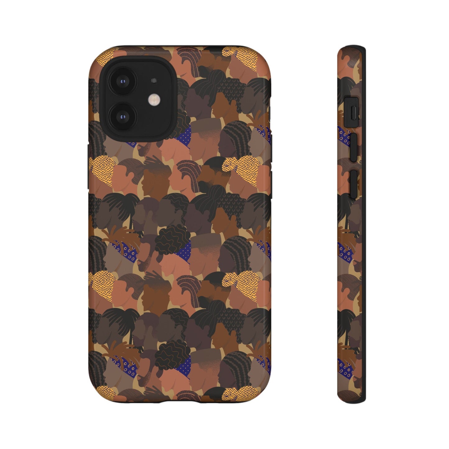 iPhone 12, iPhone 12 Pro, iPhone 12 Mini, iPhone 12 Pro Max Tough Cases African American Woman Black Woman