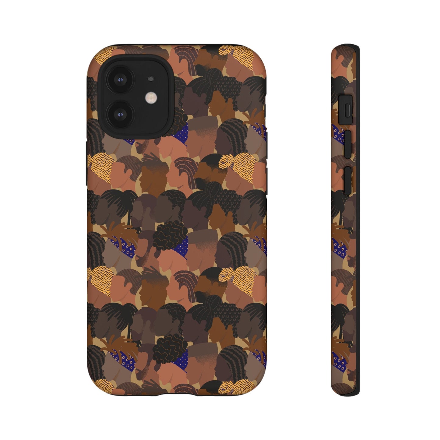 iPhone 12, iPhone 12 Pro, iPhone 12 Mini, iPhone 12 Pro Max Tough Cases African American Woman Black Woman