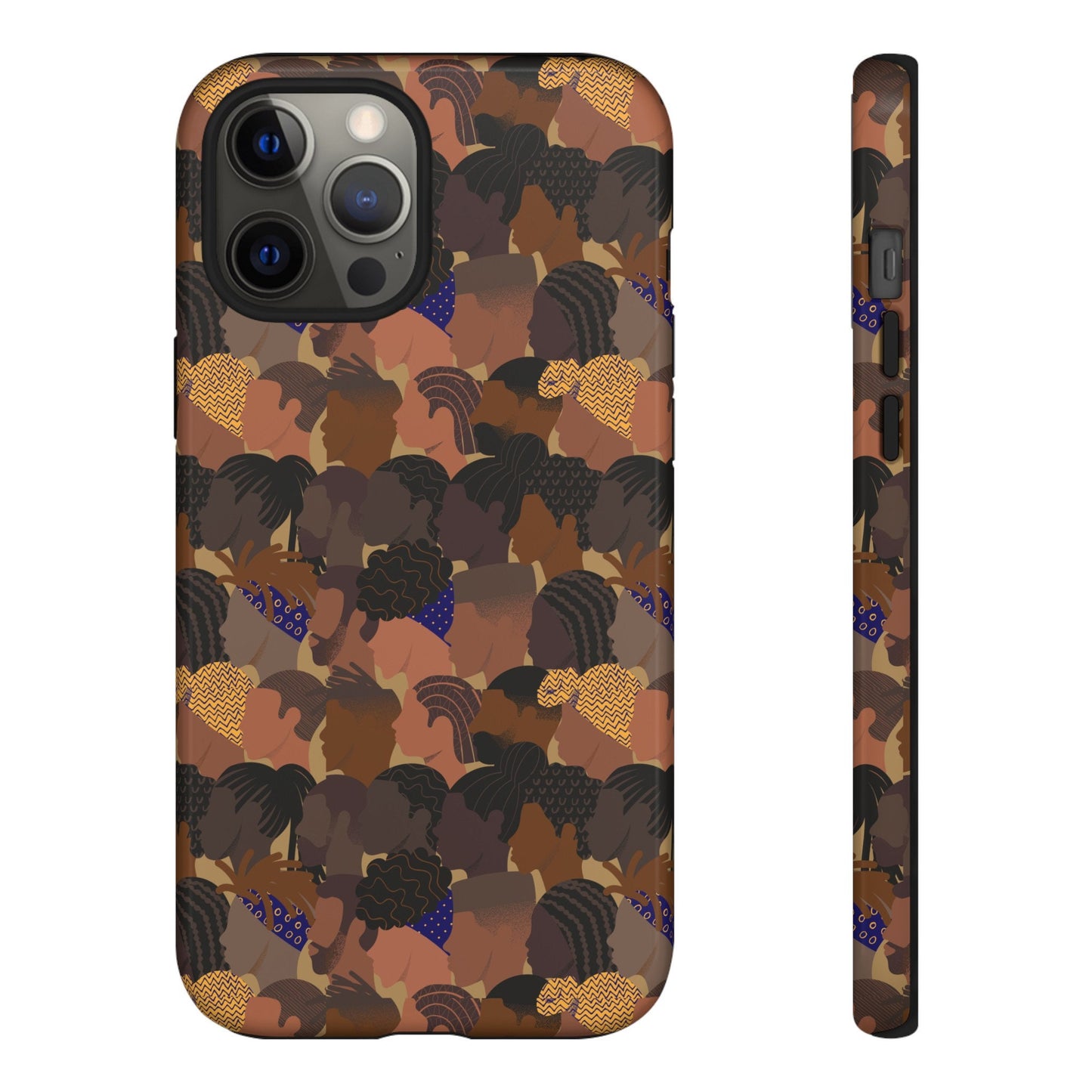 iPhone 12, iPhone 12 Pro, iPhone 12 Mini, iPhone 12 Pro Max Tough Cases African American Woman Black Woman