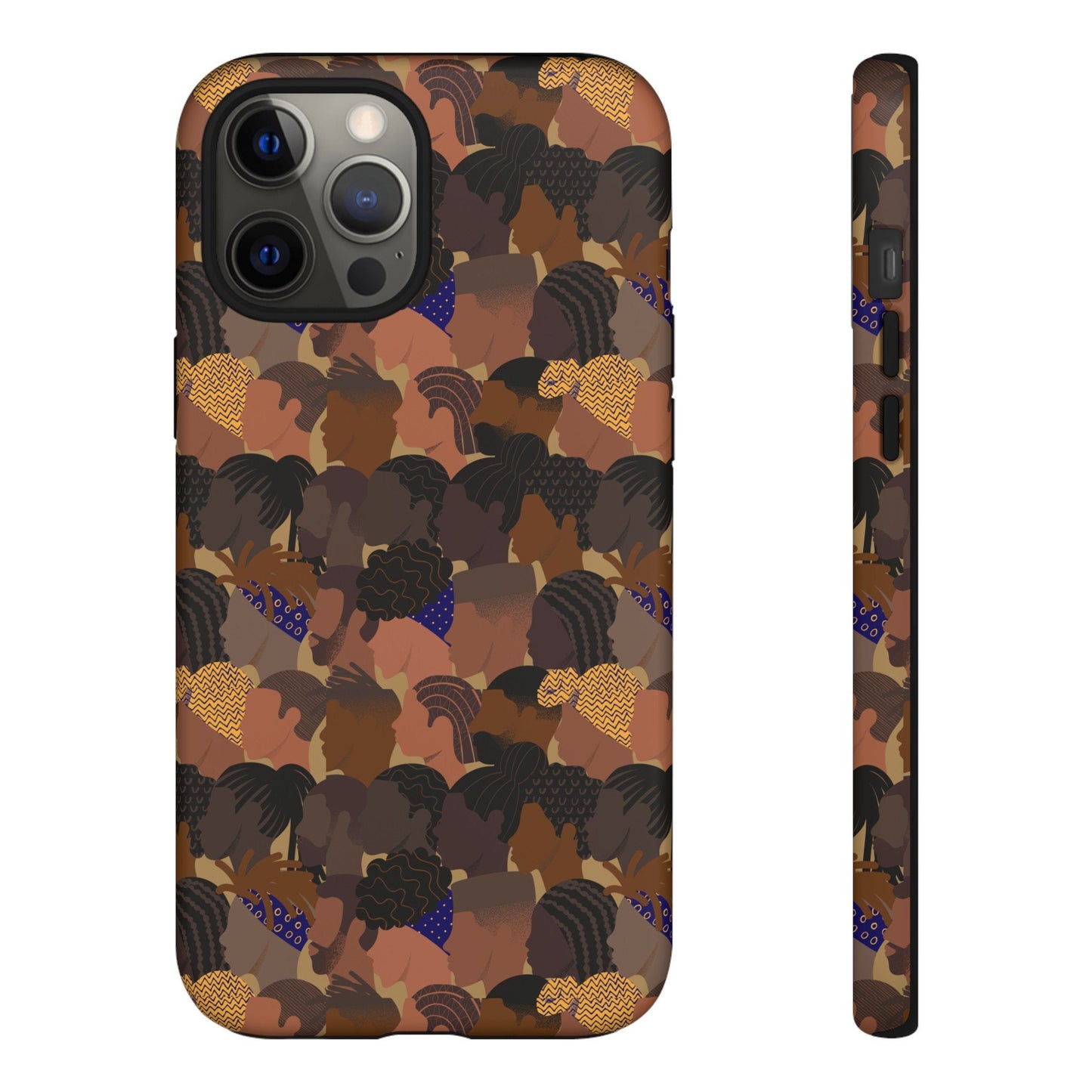 iPhone 12, iPhone 12 Pro, iPhone 12 Mini, iPhone 12 Pro Max Tough Cases African American Woman Black Woman