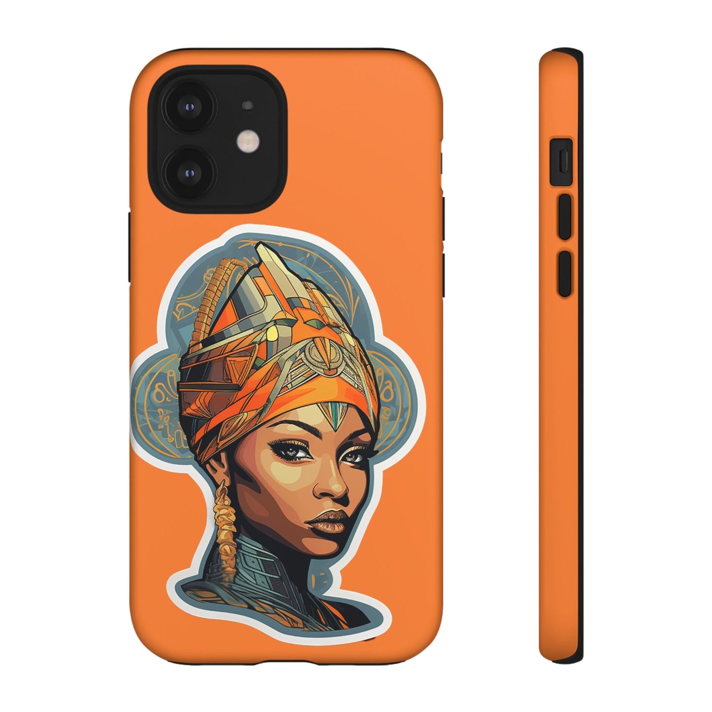 iPhone 12, iPhone 12 Pro, iPhone 12 Mini, iPhone 12 Pro Max Tough Cases African American Queen Nubian Princess Black Royalty