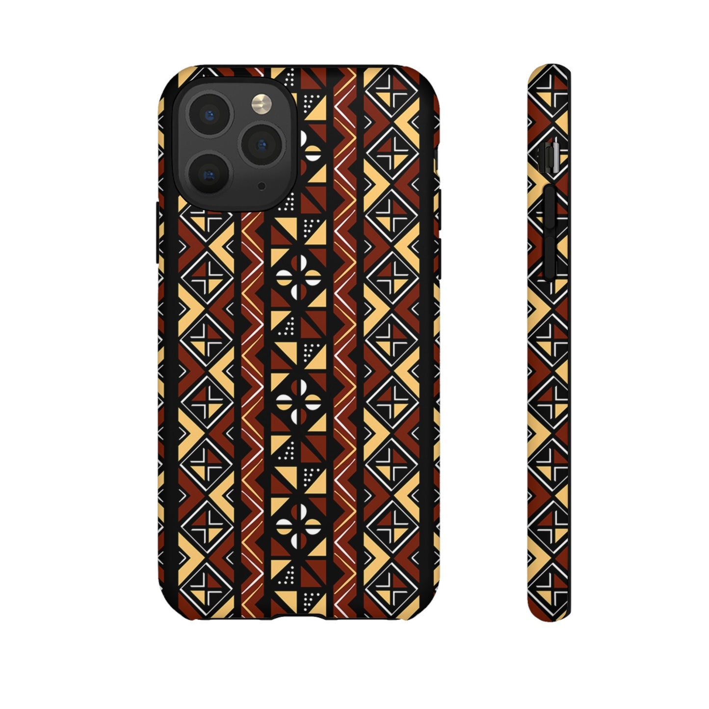 iPhone 11,  iPhone 11 Pro, iPhone 11 Tough Cases Brown Black Yellow African Design Pattern