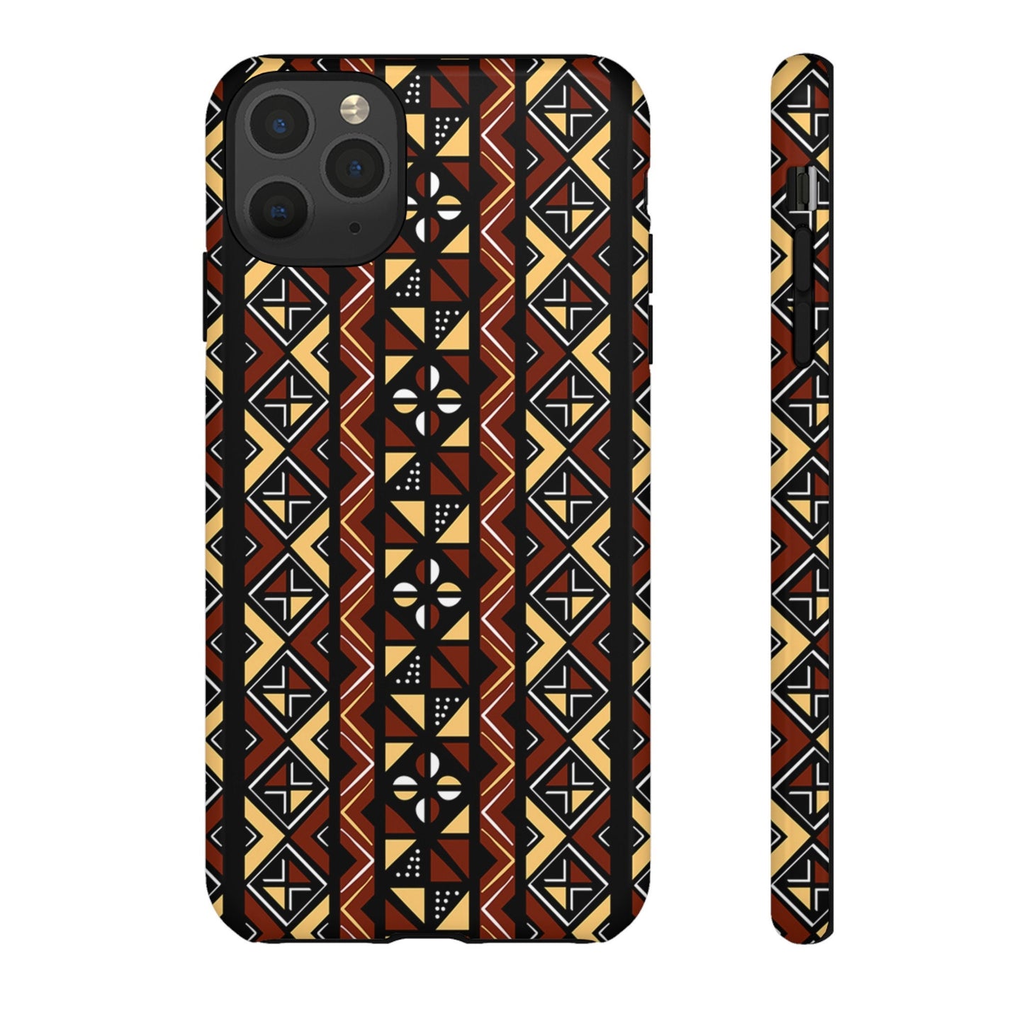 iPhone 11,  iPhone 11 Pro, iPhone 11 Tough Cases Brown Black Yellow African Design Pattern