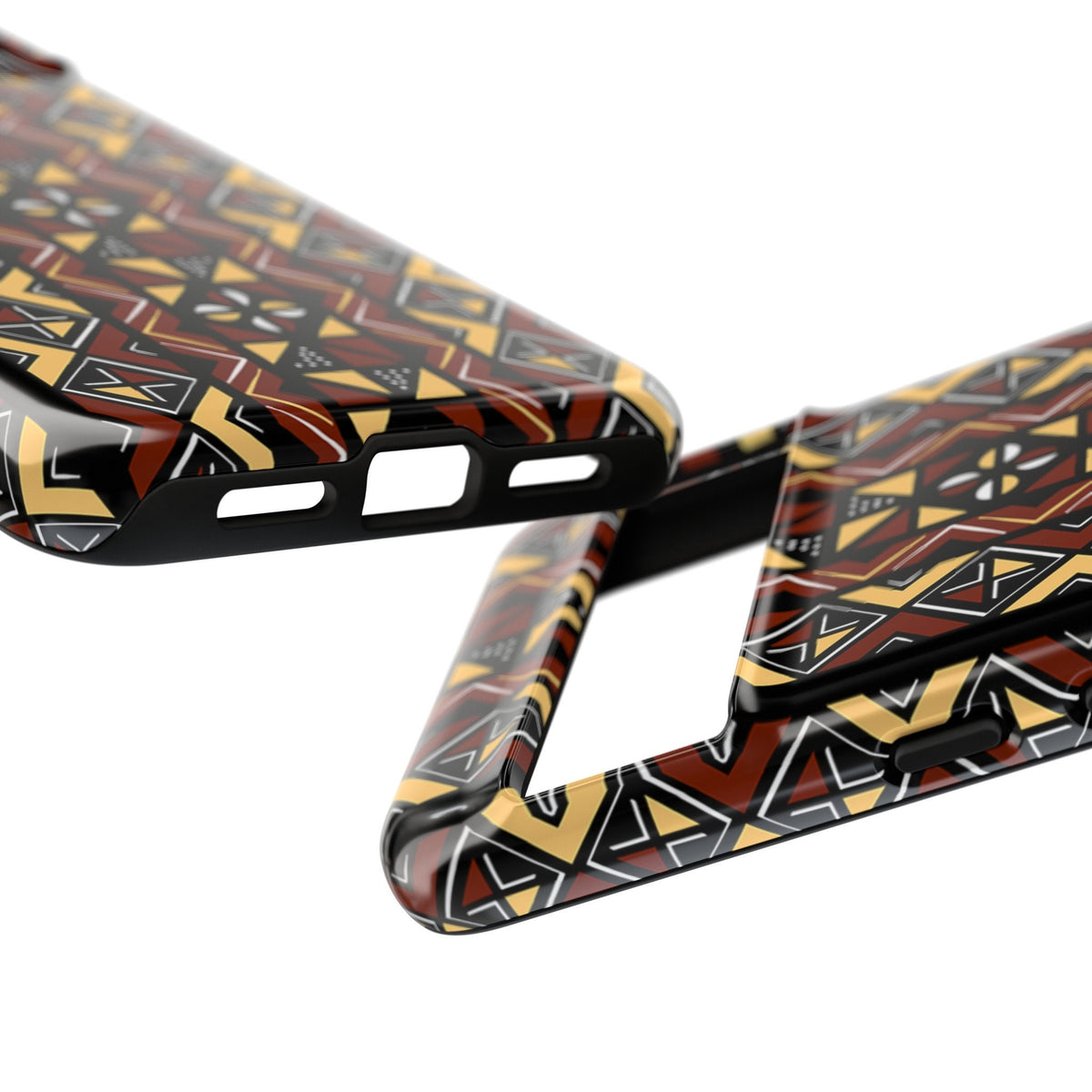 Google Pixel 8 Google Pixel 8 Pro Tough Cases Brown Black Yellow African Design Pattern