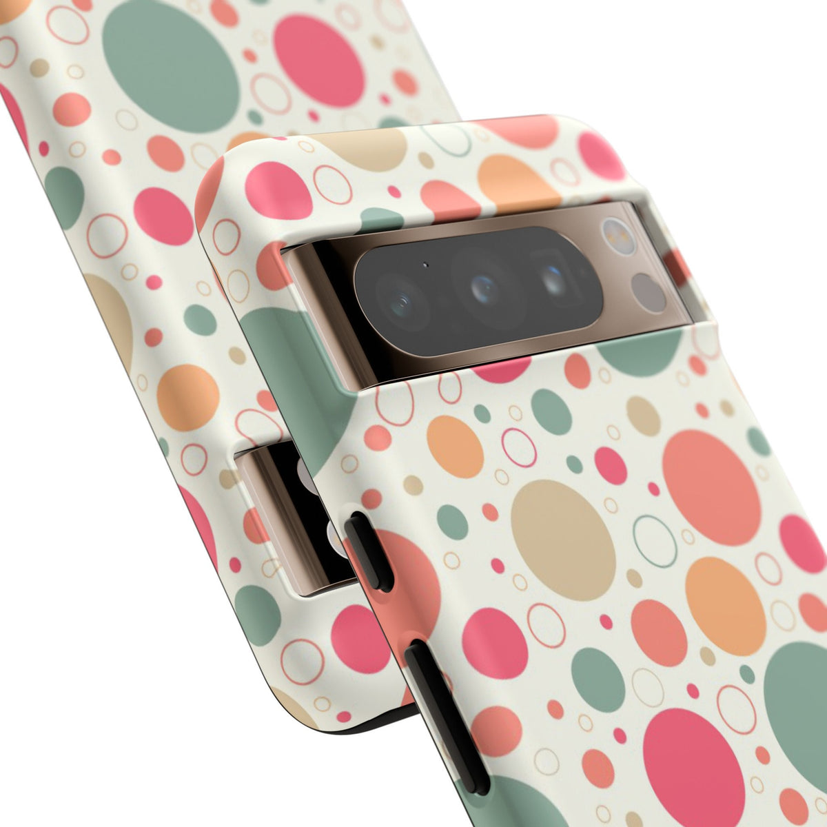 Google Pixel 8 Google Pixel 8 Pro Tough Cases Bubbles Coral Green Yellow Circles Round Colors