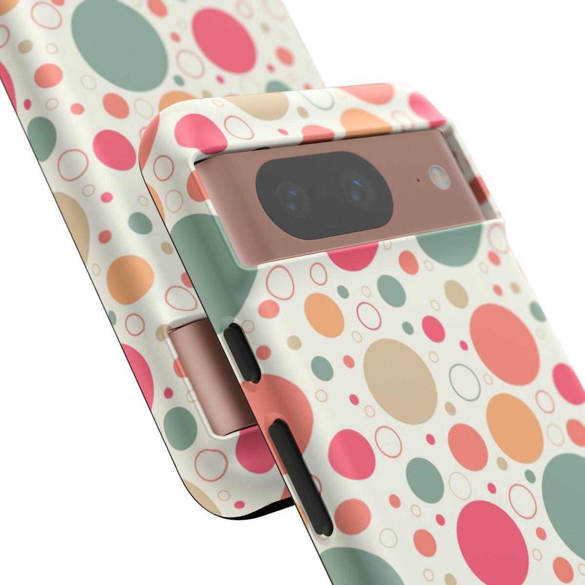 Google Pixel 8 Google Pixel 8 Pro Tough Cases Bubbles Coral Green Yellow Circles Round Colors