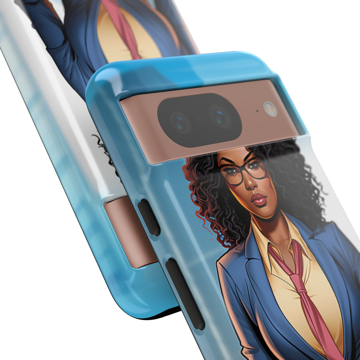 Google Pixel 8 Google Pixel 8 Pro Tough Cases African American Woman Business Woman Entrepreneur Superhero