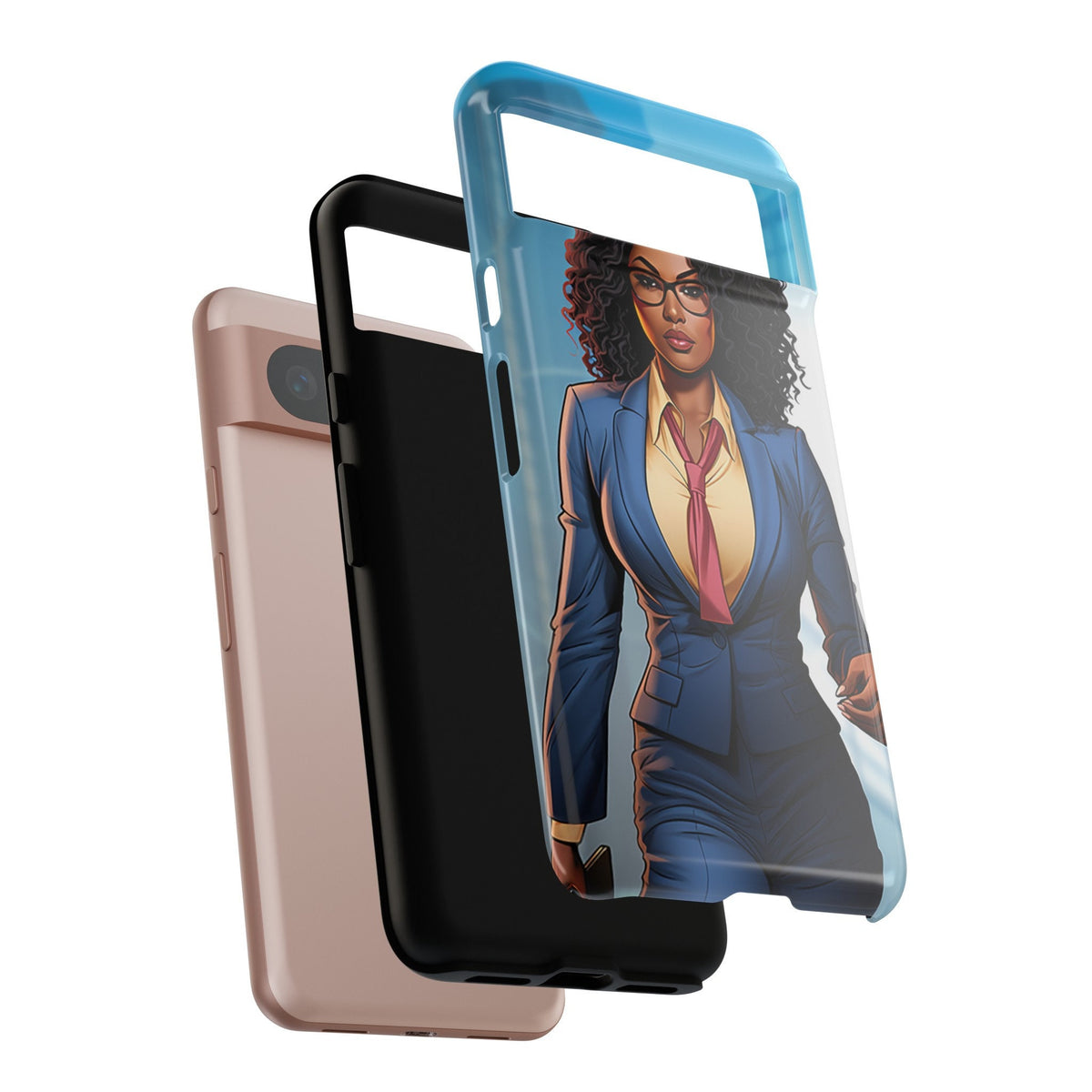 Google Pixel 8 Google Pixel 8 Pro Tough Cases African American Woman Business Woman Entrepreneur Superhero