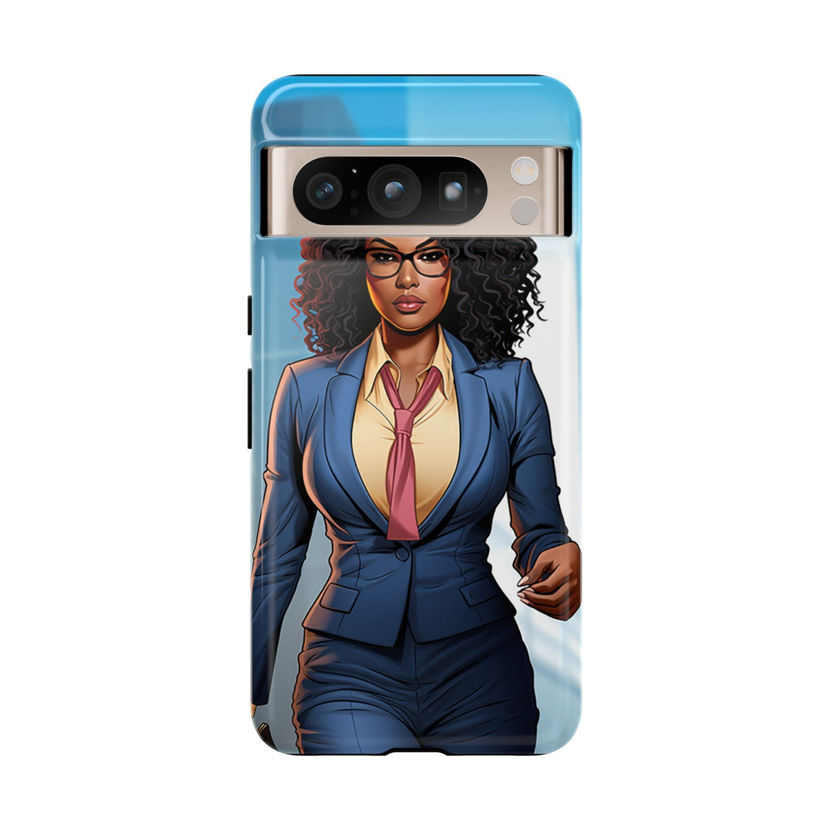 Google Pixel 8 Google Pixel 8 Pro Tough Cases African American Woman Business Woman Entrepreneur Superhero
