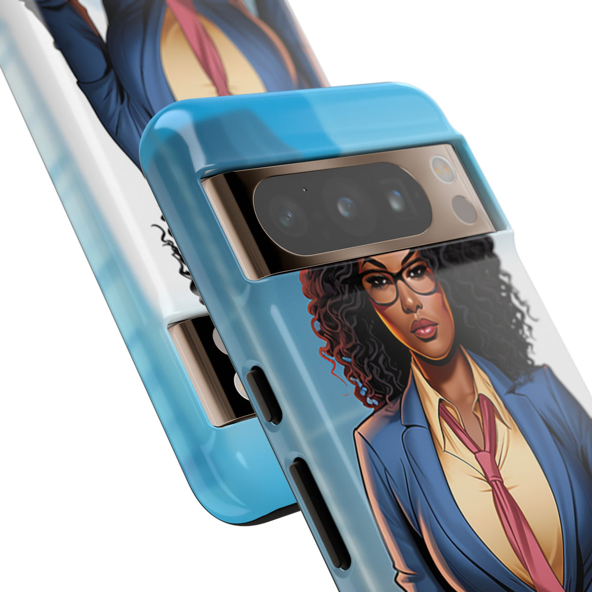Google Pixel 8 Google Pixel 8 Pro Tough Cases African American Woman Business Woman Entrepreneur Superhero