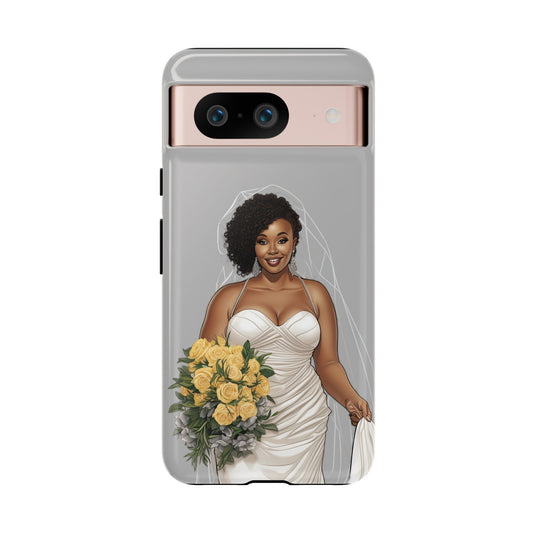 Google Pixel 8 Google Pixel 8 Pro Tough Cases African American Bride Black bride wedding Dress Wedding Gown