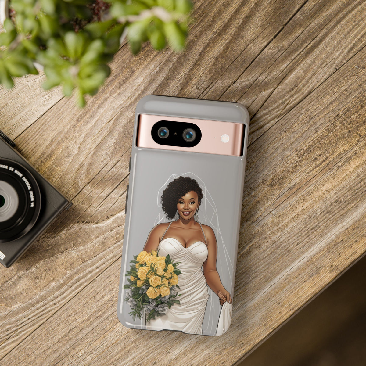 Google Pixel 8 Google Pixel 8 Pro Tough Cases African American Bride Black bride wedding Dress Wedding Gown