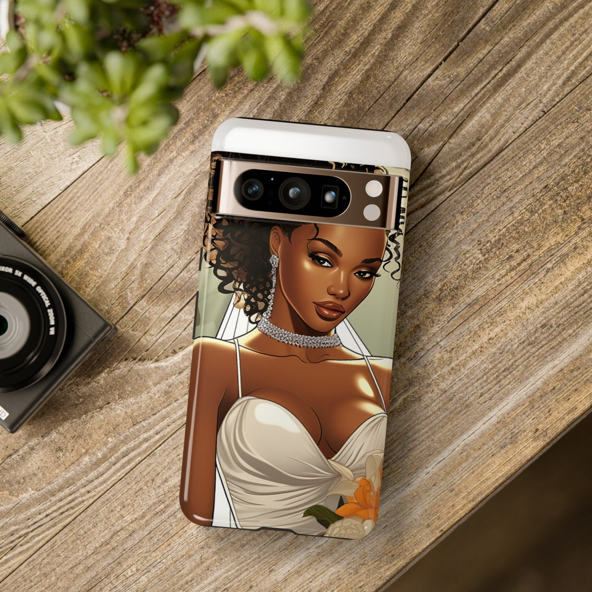 Google Pixel 8 Pro Google Pixel 8 Tough Cases African American Bride Black bride wedding Dress Wedding Gown